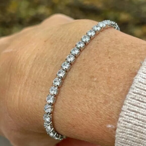 925 Sterling Silver Tennis Bracelet - Picture 5 of 5